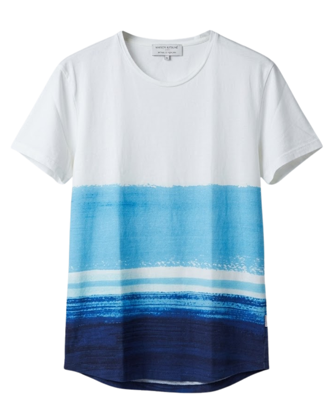 Orlebar Brown x Gerry McGovern White and Blue Printed T-Shirt