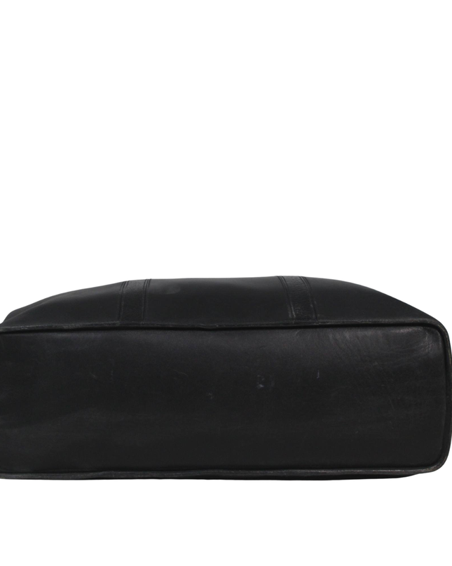 Coach Black Leather Tote Bag