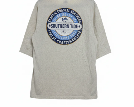 Southern Tide Grey Skipjack Graphic Pocket Tee