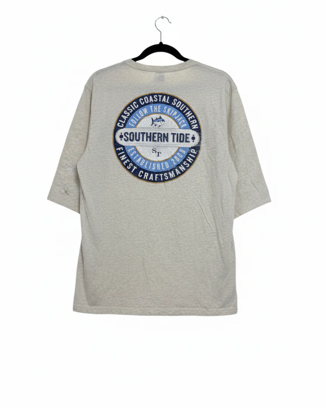 Southern Tide Grey Skipjack Graphic Pocket Tee