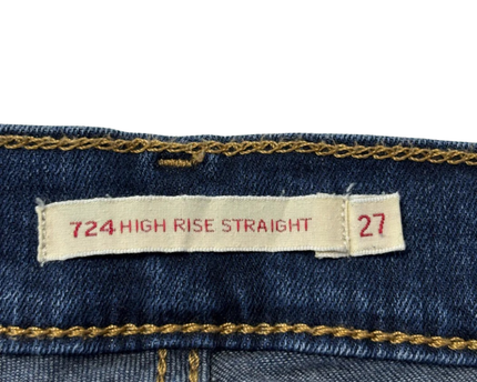 Levi's Premium 724 High Rise Straight Blue Jeans