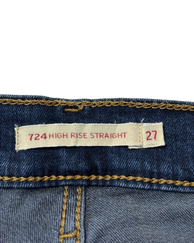 Levi's Premium 724 High Rise Straight Blue Jeans