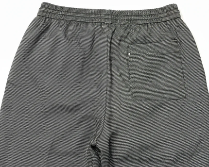 MANGO Grey Textured Drawstring Trousers