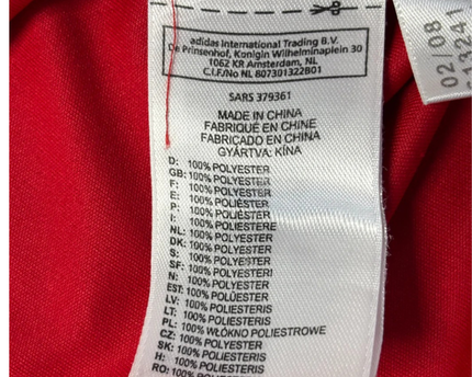 Adidas Red England Cricket Team Long Sleeve Jersey