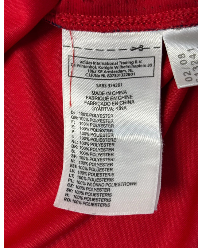 Adidas Red England Cricket Team Long Sleeve Jersey