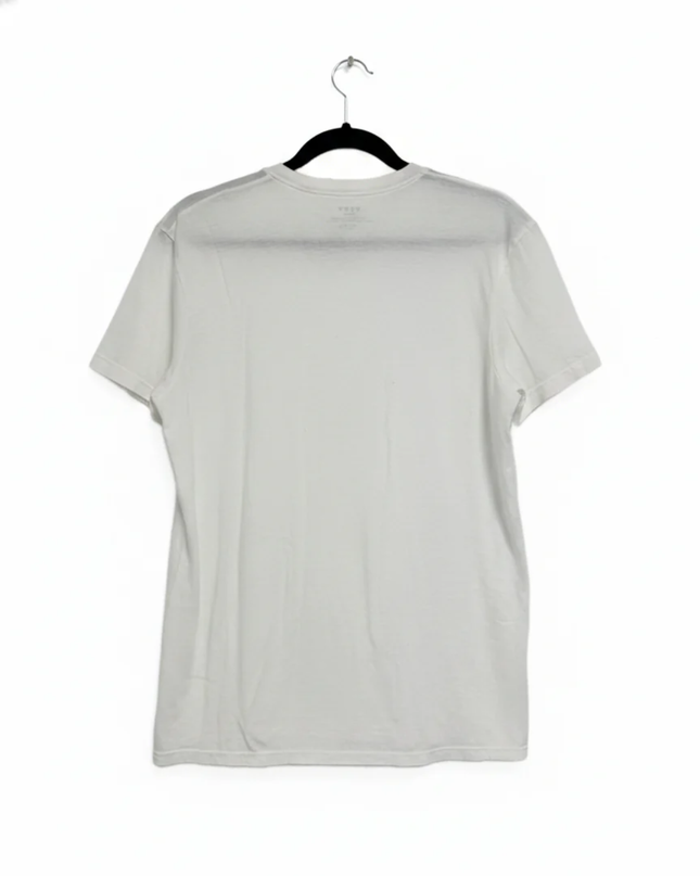 DKNY Men's White Classic V-Neck Cotton T-Shirt