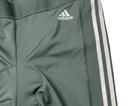 Adidas Green High-Waisted Padded Cycling Biker Shorts