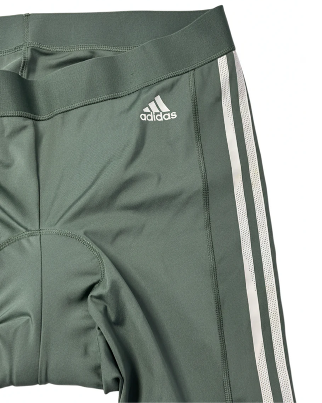 Adidas Green High-Waisted Padded Cycling Biker Shorts