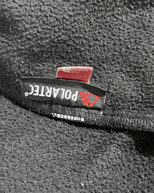 The North Face Black Polartec Hybrid Hooded Fleece Jacket