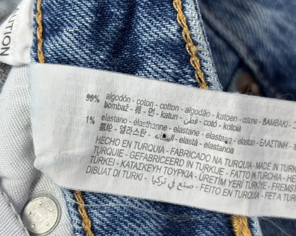 Zara Blue High-Waisted Straight Leg Jeans