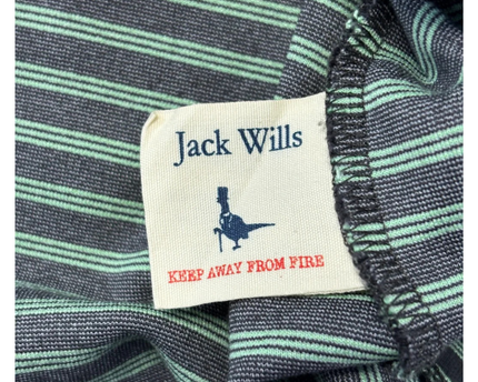 Jack Wills Black/Green Striped Scoop Neck Mini Dress