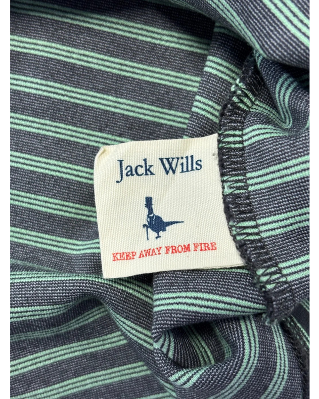 Jack Wills Black/Green Striped Scoop Neck Mini Dress