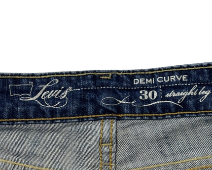 Levi's Blue Demi Curve Straight Leg Jeans