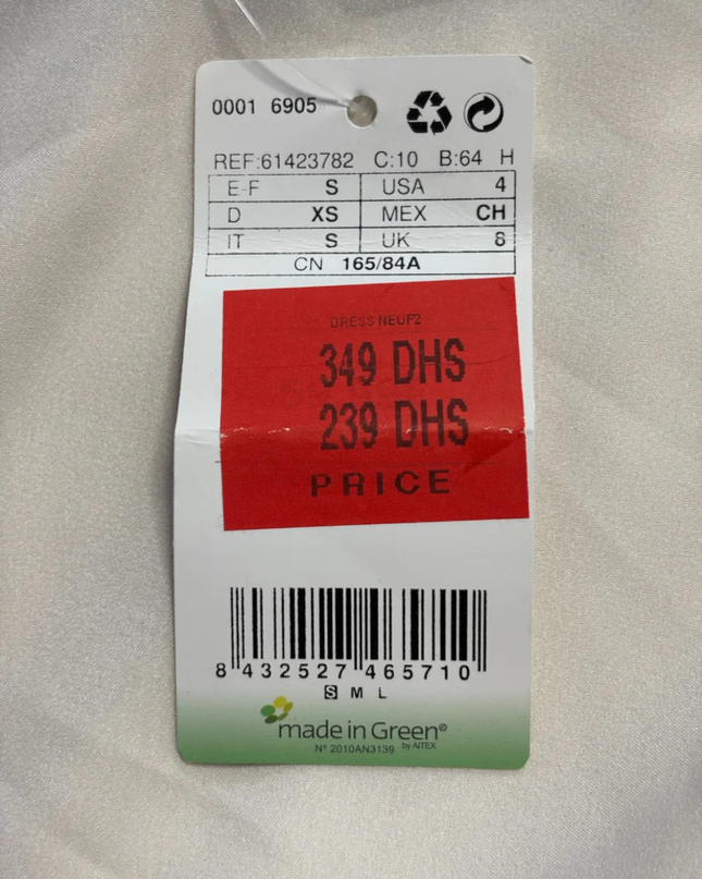 Mango Beige Sleeveless High-Low Dress W/TAG