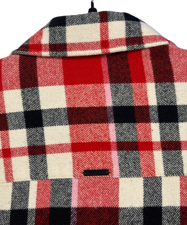Billabong Red Plaid Flannel Button-Down Shirt