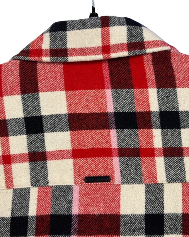 Billabong Red Plaid Flannel Button-Down Shirt
