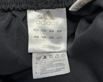 Adidas Black Athletic Zip-Pocket Track Pants