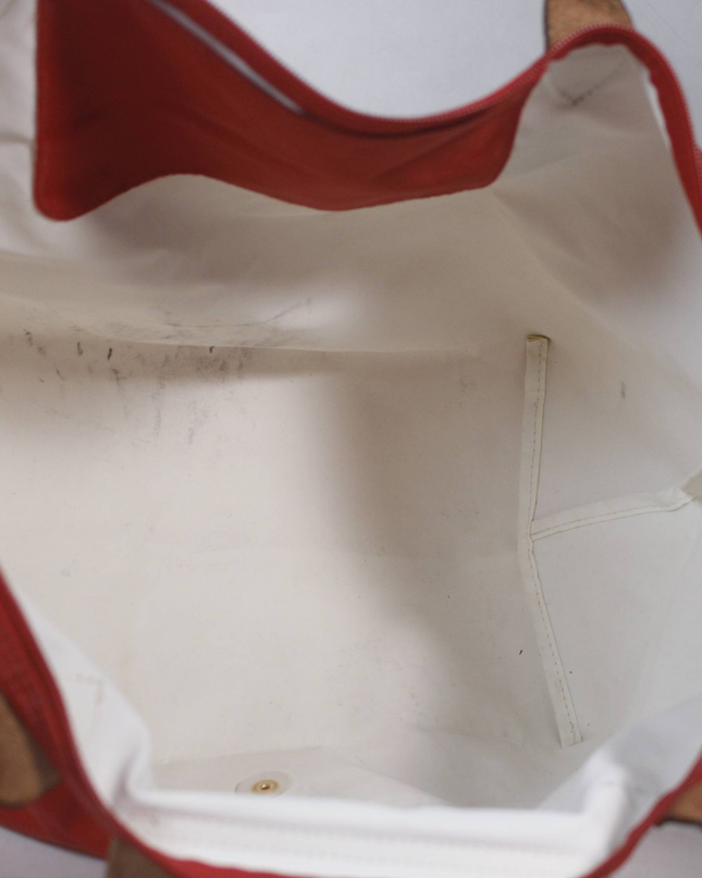 Longchamp Red Le Pliage Nylon Shoulder Bag