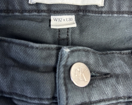Calvin Klein Jeans Black Washed Straight Leg Jeans