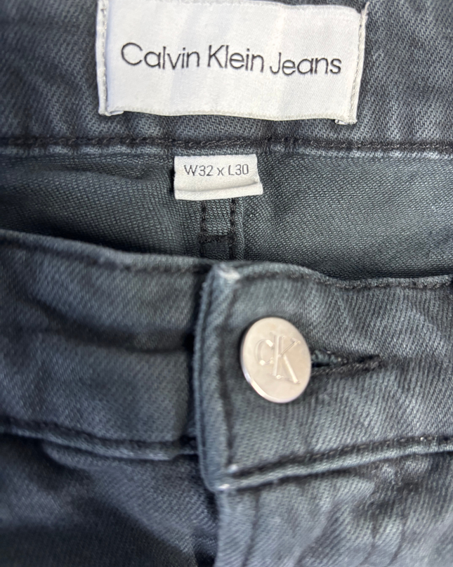 Calvin Klein Jeans Black Washed Straight Leg Jeans