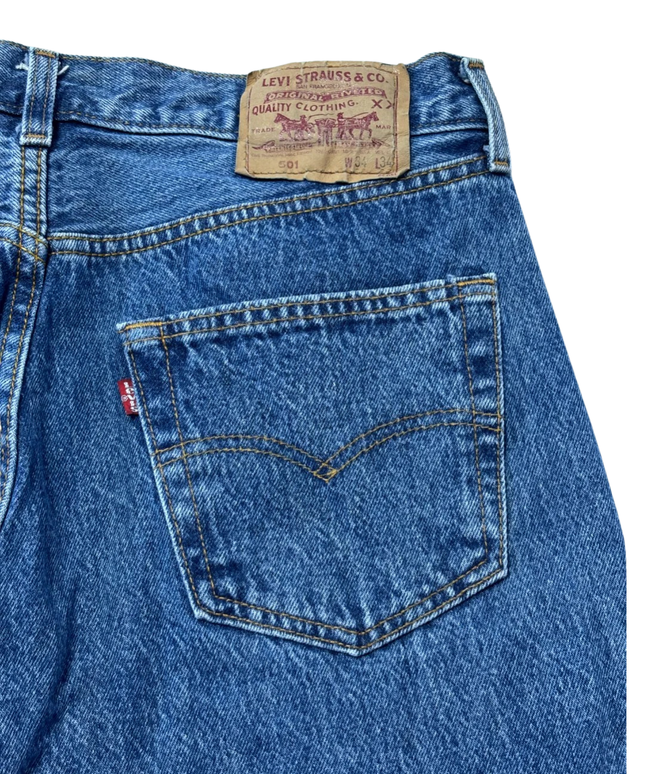 Levi's Blue 501 Original Straight Leg Vintage Jeans