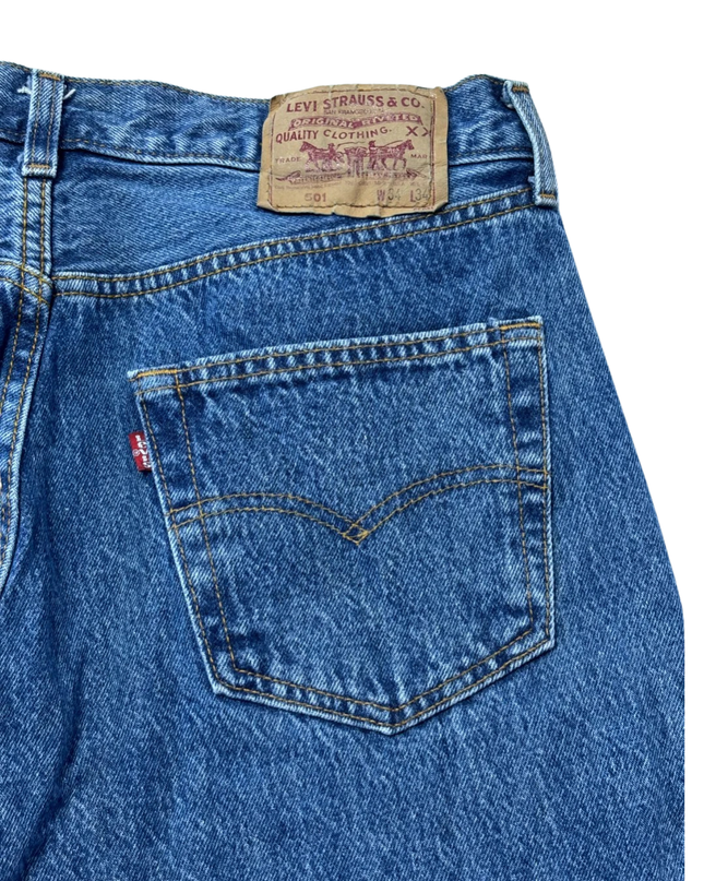 Levi's Blue 501 Original Straight Leg Vintage Jeans