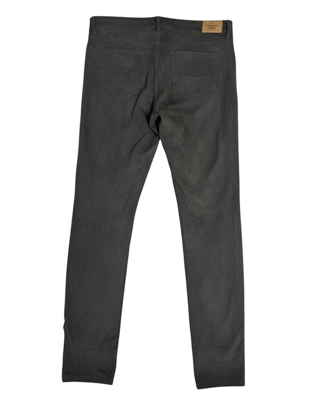 Abercrombie & Fitch Dark Grey Faux Suede Crinkle Skinny Pants