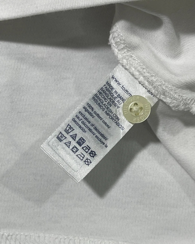 Tommy Hilfiger White Tipped Short Sleeve Polo Shirt