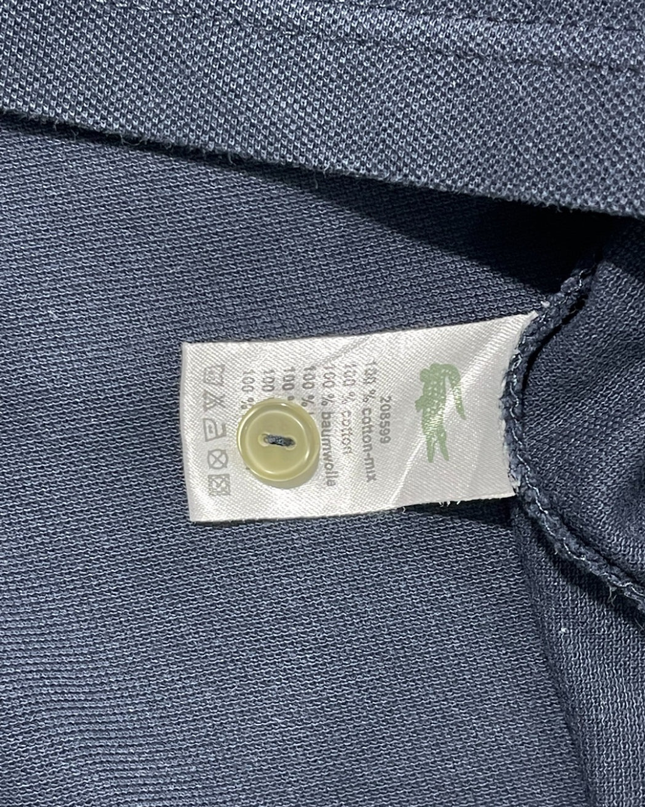 Lacoste Navy Blue Long Sleeve Piqué Polo Shirt
