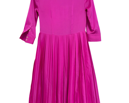 Banana Republic Pink Pleated Midi Shirt Dress