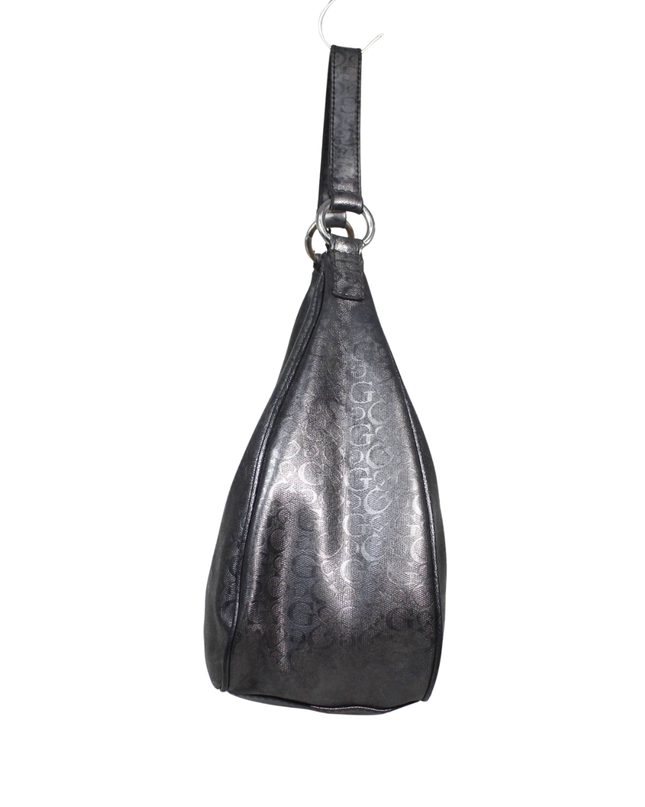 Guess Black Metallic Monogram Shoulder Bag