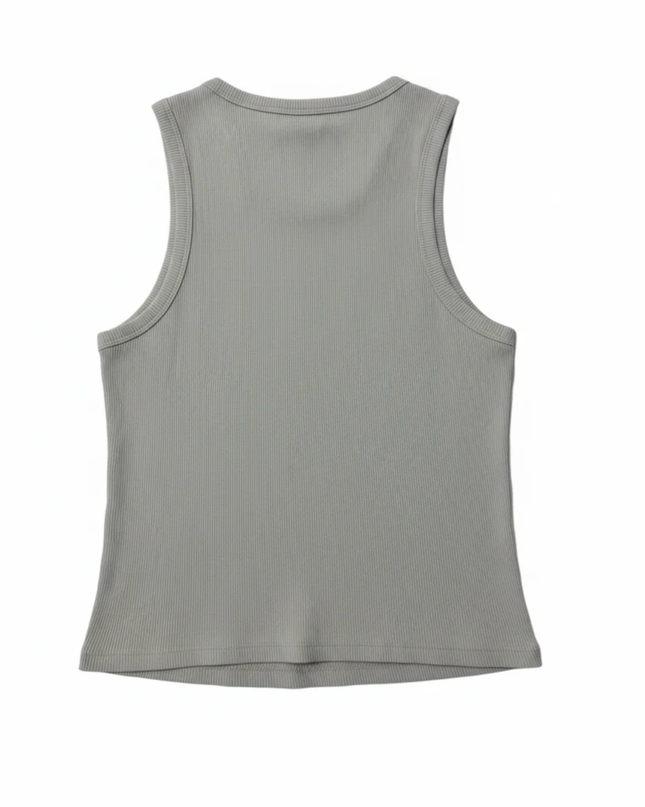 H&M DIVIDED Grey Graphic Ribbed Tank Top