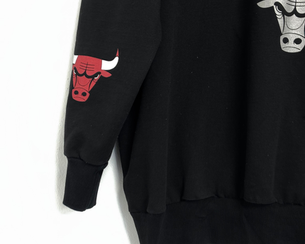 Defacto Black NBA Chicago Bulls Graphic Sweatshirt