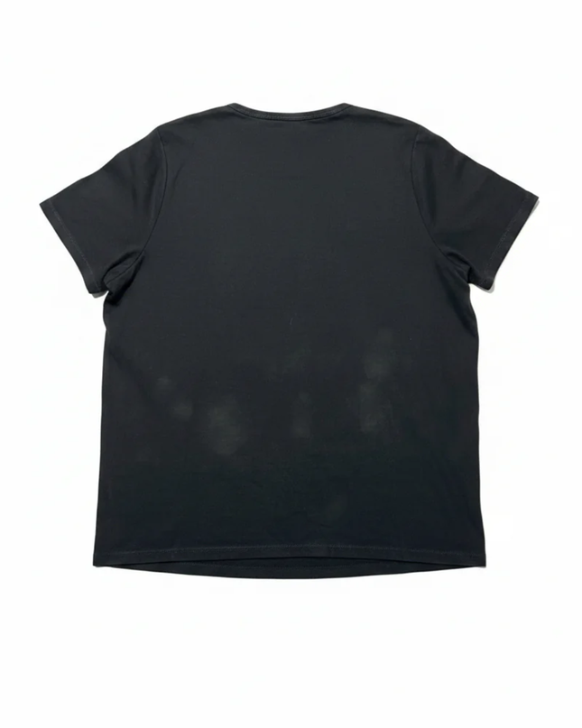 Lauren Ralph Lauren Black Ribbed Cotton T-Shirt