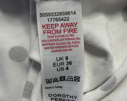 Dorothy Perkins White/Black Polka Dot Maternity T-Shirt