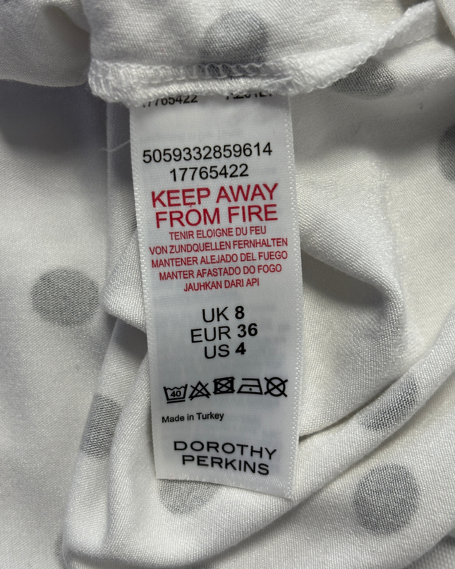 Dorothy Perkins White/Black Polka Dot Maternity T-Shirt