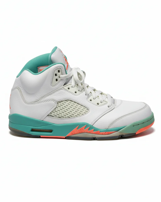 Jordan White/Teal/Orange Air Jordan 5 Retro GS Sneakers