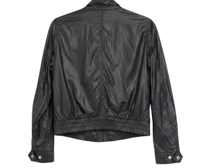 H&M Black Lightweight Cropped Utility Bomber Jacket
