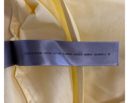 Uterqüe Yellow Oversized Cotton Blouse