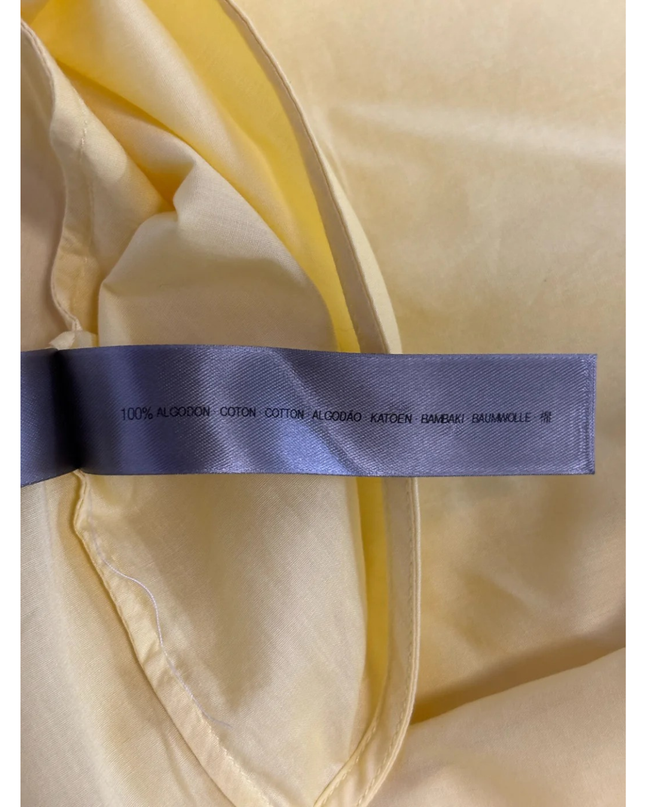 Uterqüe Yellow Oversized Cotton Blouse