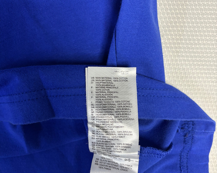 Adidas Blue 3-Stripe Crew Neck T-Shirt