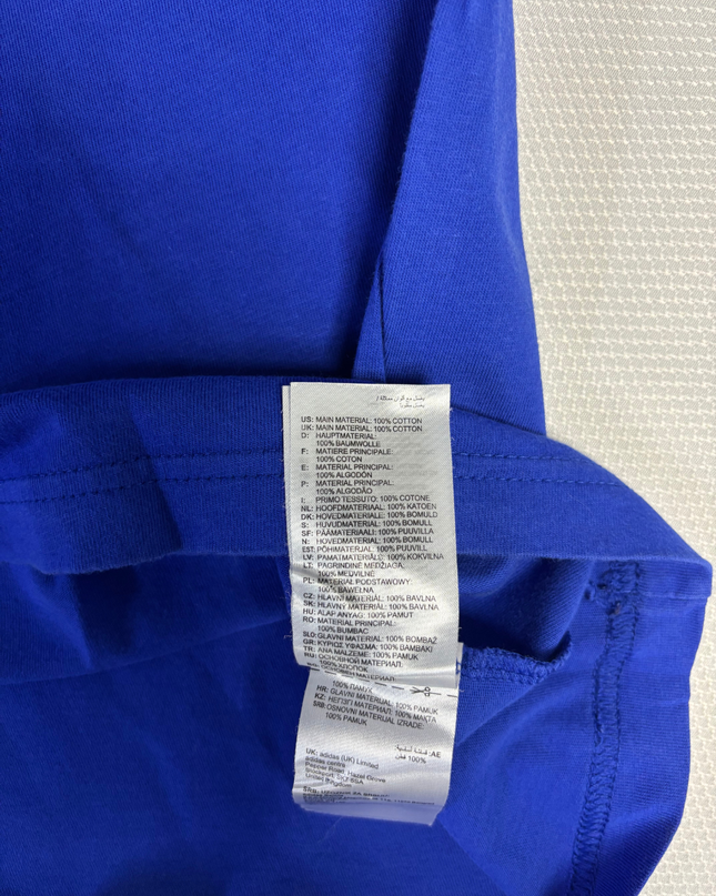 Adidas Blue 3-Stripe Crew Neck T-Shirt