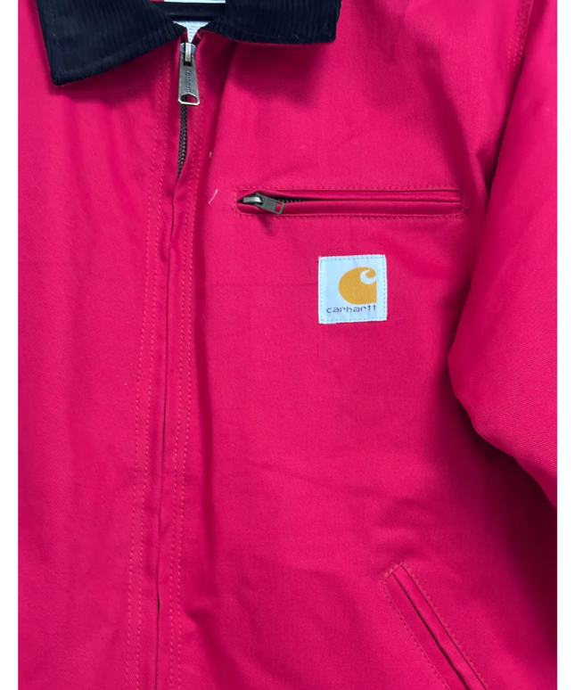 Reworked Carhartt Red Detroit Style Workwear Jacket