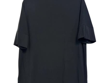 Choice Black Relaxed Fit Short Sleeve Viscose Top