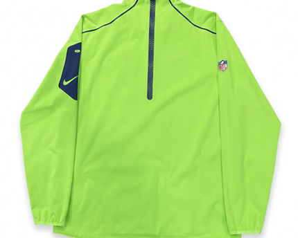 Nike Green Seattle Seahawks NFL Onfield Apparel Quarter-Zip Jacket