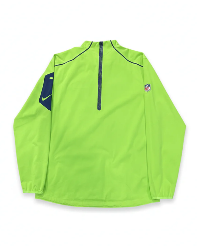 Nike Green Seattle Seahawks NFL Onfield Apparel Quarter-Zip Jacket
