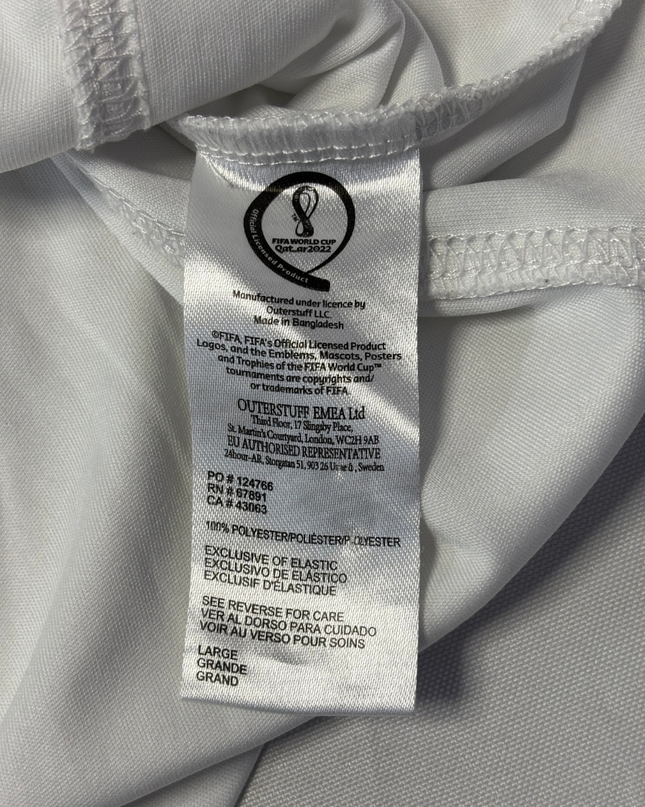 FIFA World Cup Qatar 2022 White England Official Licensed Jersey