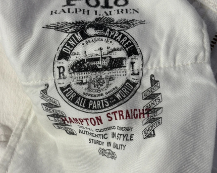 Polo Ralph Lauren White Hampton Straight Leg Jeans
