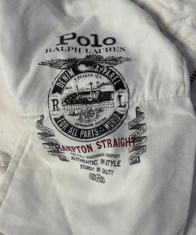 Polo Ralph Lauren White Hampton Straight Leg Jeans