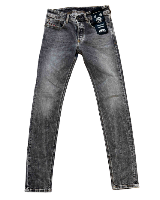 Diesel Sleenker Skinny Fit Charcoal Washed Jeans - S | Waist: 30" | With Tags